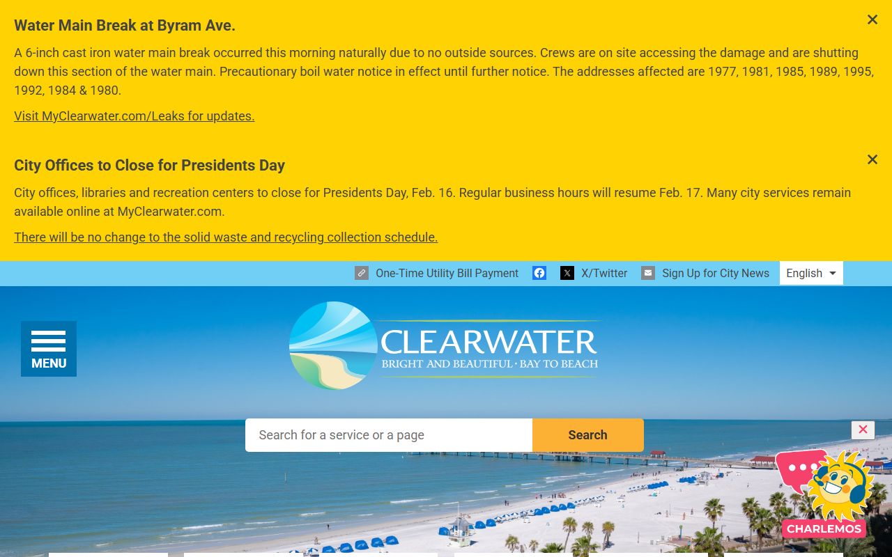 City of Clearwater official website