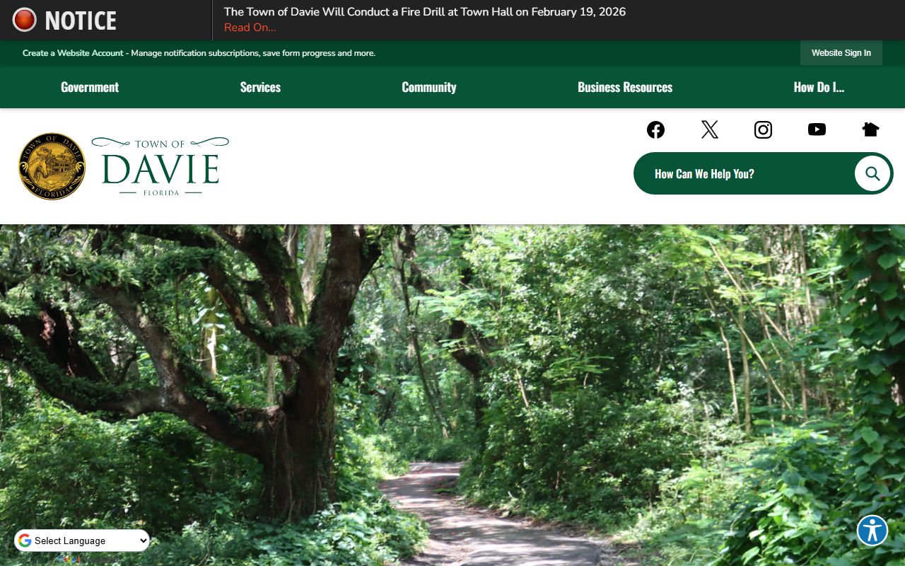 Town of Davie official website