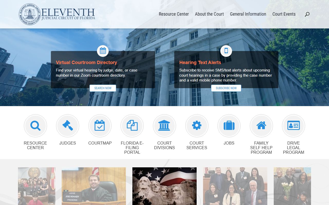 11th Judicial Circuit Court website for Homestead probate court records