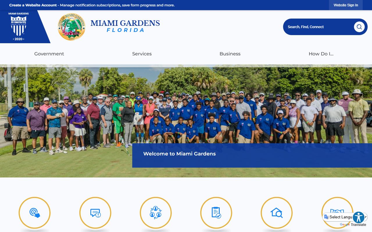 Miami Gardens city homepage