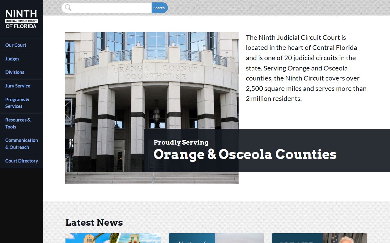 9th Judicial Circuit court portal for Orlando probate records