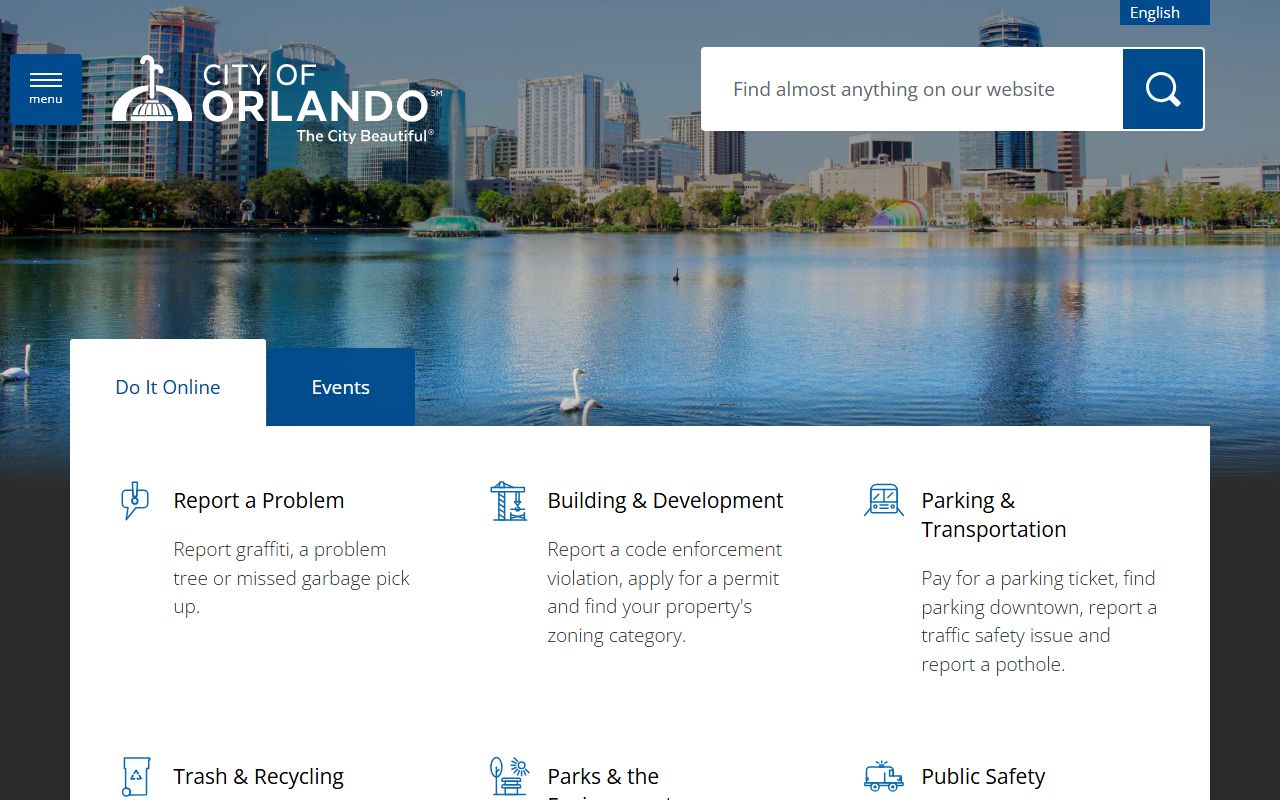 City of Orlando official website homepage