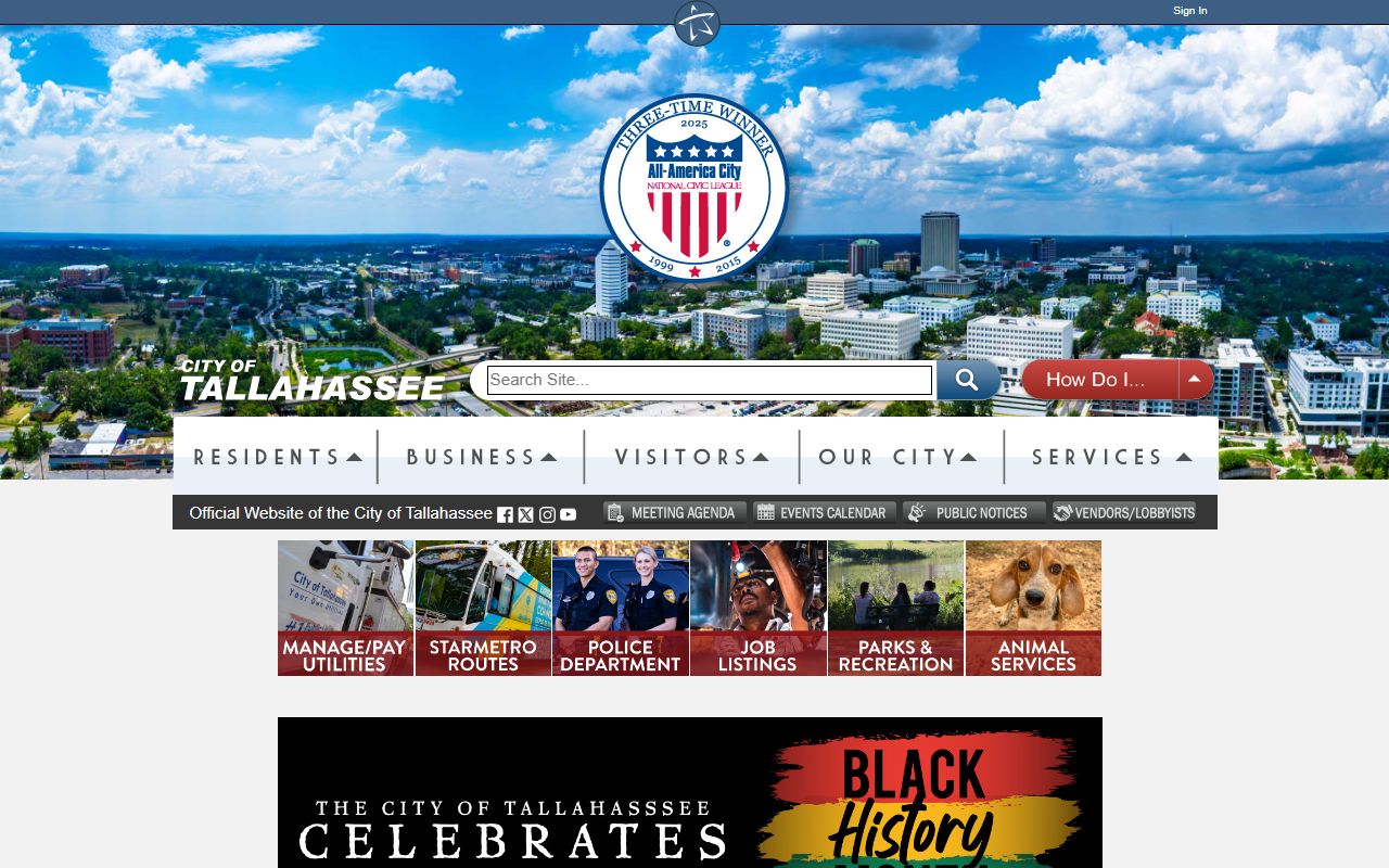 City of Tallahassee official website