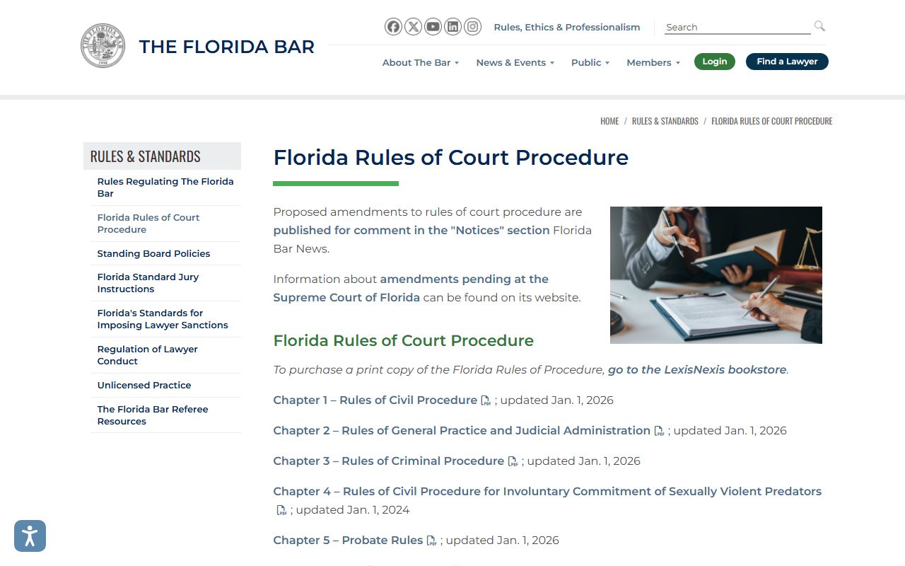 Florida Probate Rules from the Florida Bar